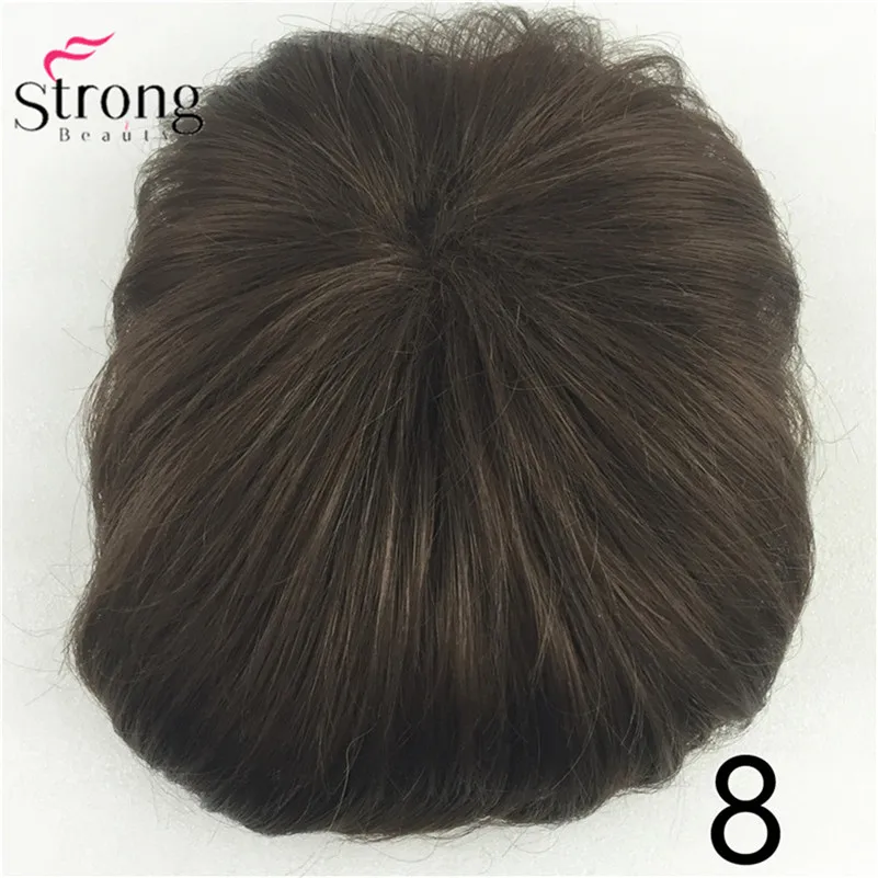 StrongBeauty парик женский Синтетический волос короткий парик наращивание волос кусок цвета выбор - Цвет: #8
