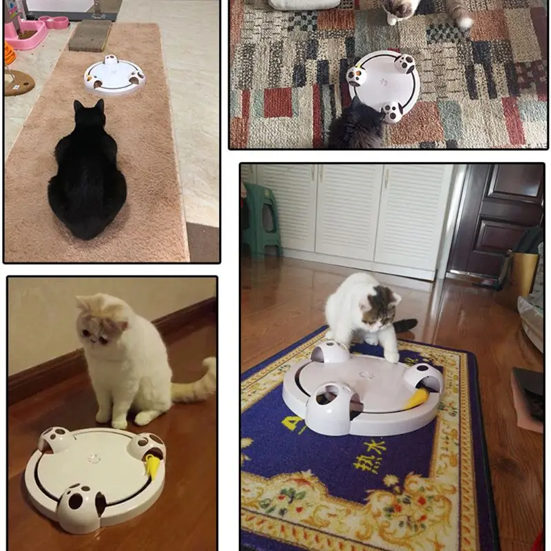

New Arrival Cat Teaser Electric Plate Pet Toys Dog Kitten Puppy Artificial Mouse 360 Rotation Automatic Funny Interactive Play G