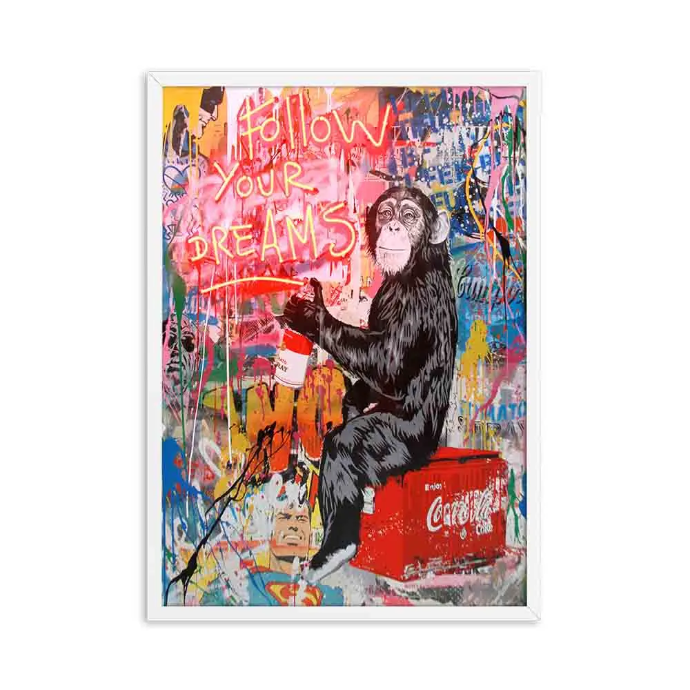 Quadro Modern Graffiti Figure Wall Abstract Art Canvas Painting Animal Posters And Prints Banksy Wall Pictures For Living Room