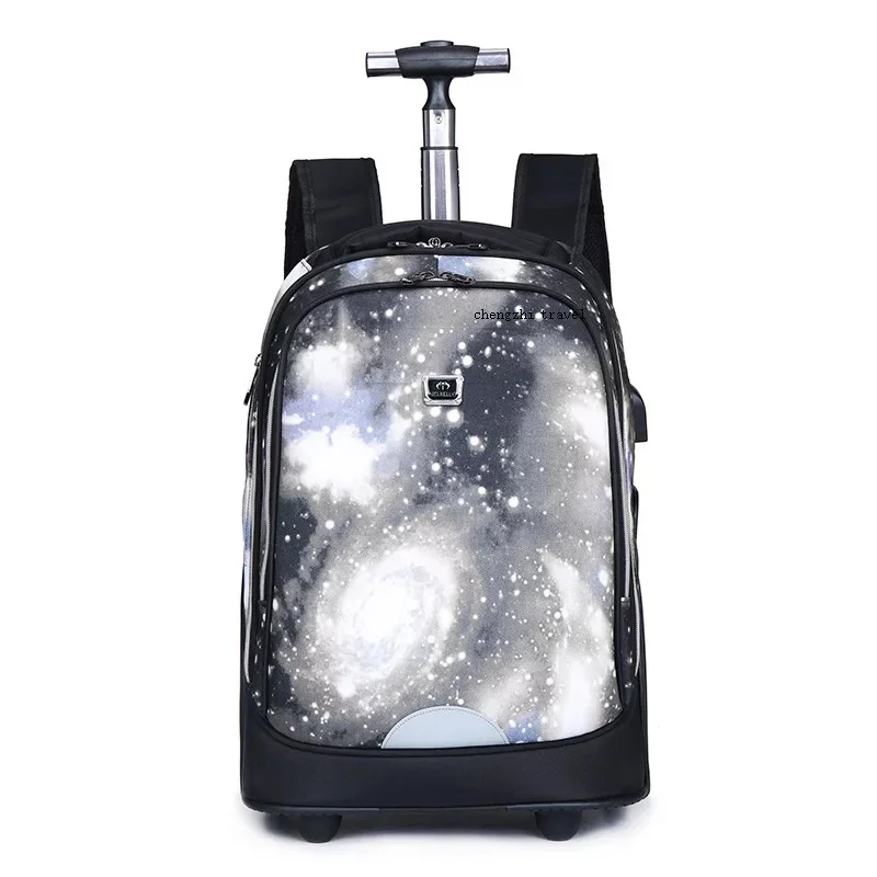 Carrylove 20 дюймов Большие Колеса Кабина тележка для ручного багажа Сумка ленивый носить на роликах рюкзак на колесах - Цвет: 11