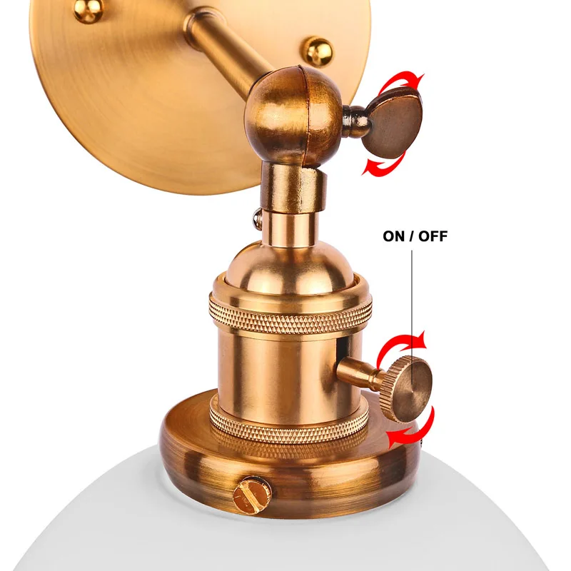 Современный винтажный настенный светильник в форме чаши бра колокольчика лофт