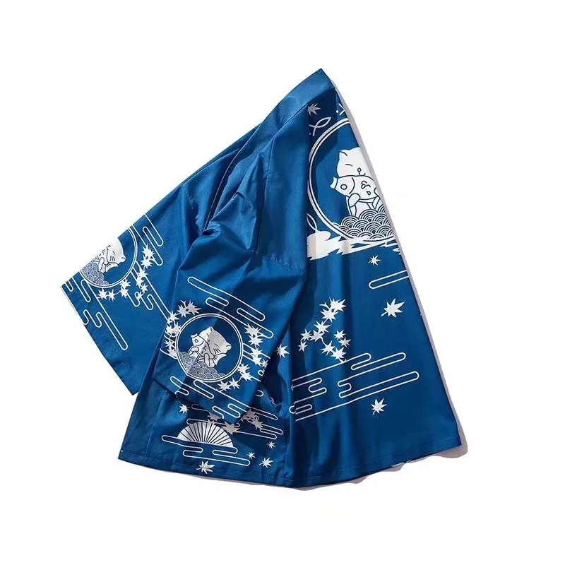 Японское кимоно мужская рубашка юката haori obi одежда самураев мужское