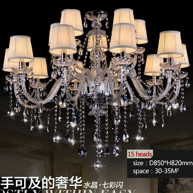 Современный хрустальные люстры блеск de cristal Sala Люстры 6 8 10 руки дополнительно