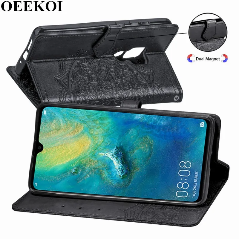 Откидной Чехол OEEKOL Datura Flower кожаный чехол для Huawei P20 Lite 2019/Nova 5/P Smart Z/Y9 Prime 2019/Mate