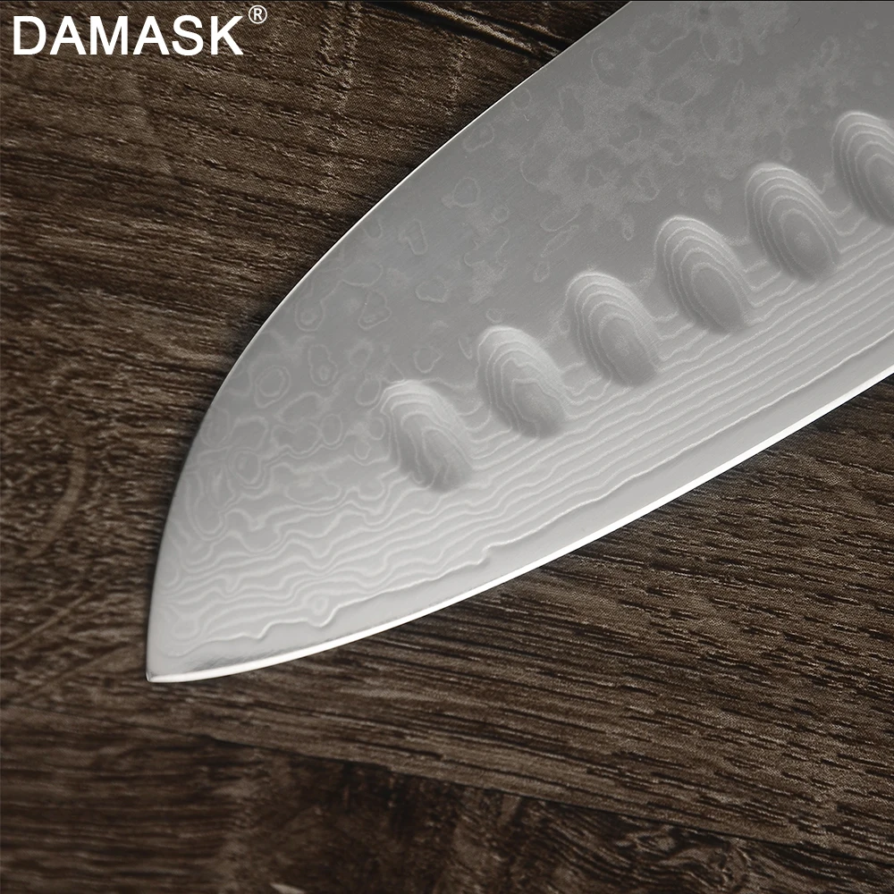 DAMASK наборы кухонных ножей 4 шт. нож из дамасской стали VG10 японский сантоку шеф