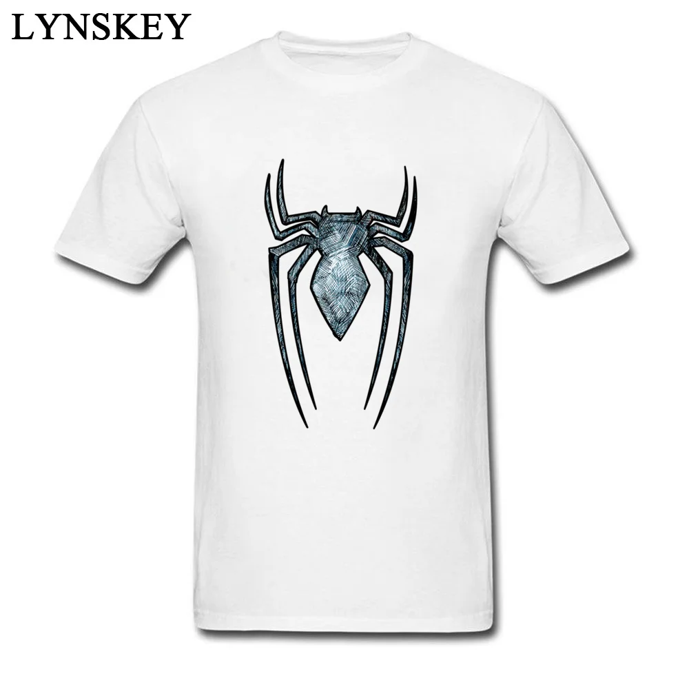 Мужская футболка с короткими рукавами хлопковая Подарочная рисунком паука|tee