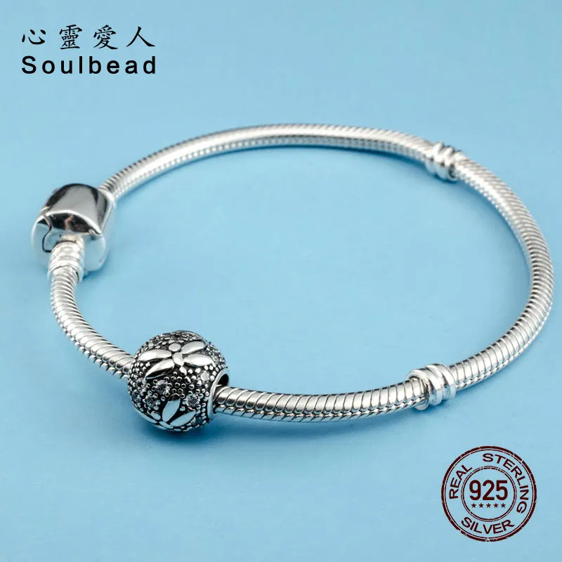 Soulbead 925 пробы серебряный Cz камень стрекоза талисманы подходит для браслета