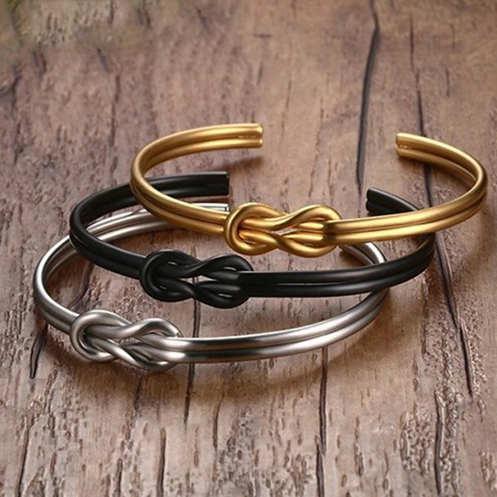 

Twist Wire Knot Cuff Bracelet Manchette Gold Bangle Bracelet For Women Knot Tieclasps Cuff Open Bracelets Bangles Pulseiras