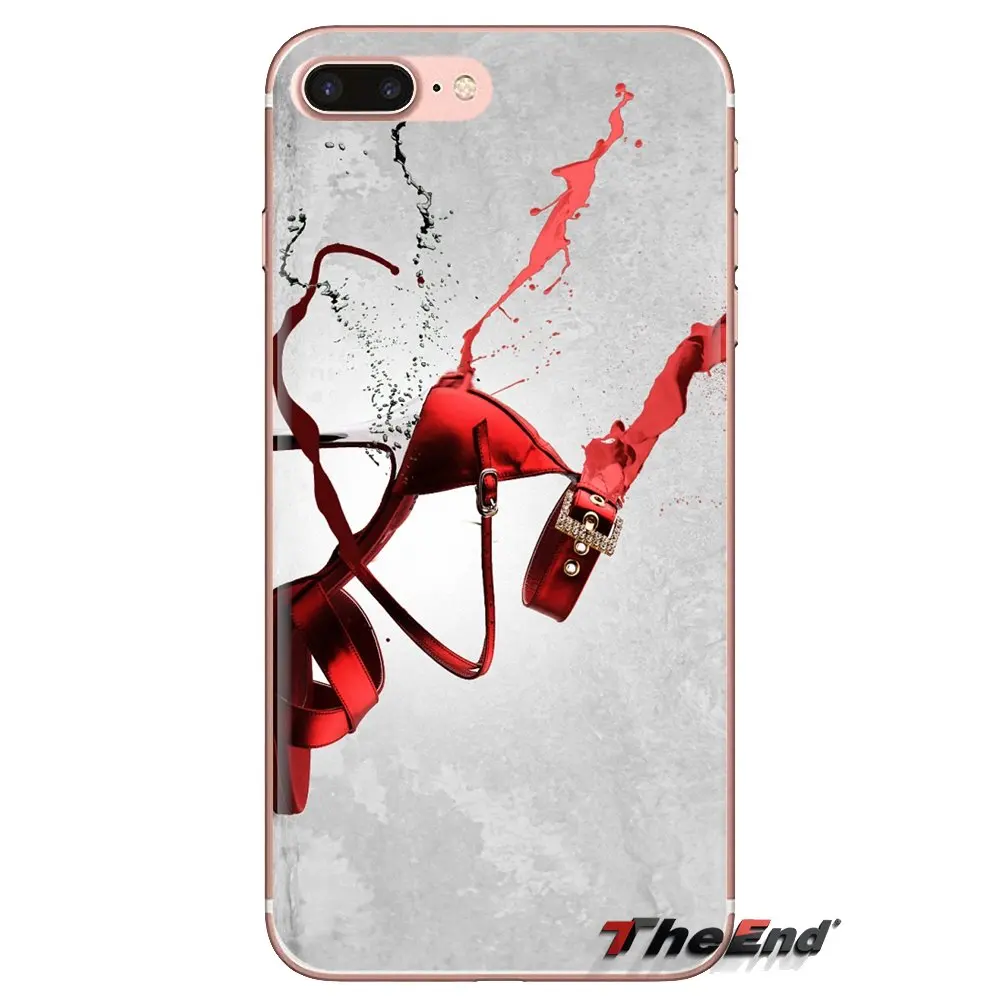 Red Sexy high heel Collage art Print TPU Transparent Bag Case For Huawei Mate Honor 4C 5C 5X 6X 7 7A 7C 8 9 10 8C 8X 20 Lite Pro |