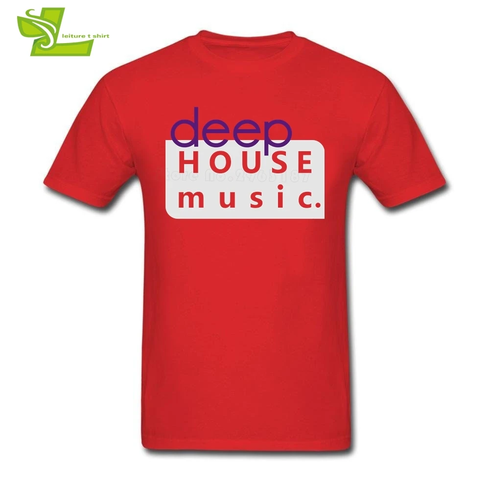Футболка Deep House с музыкой мужские новые индивидуальные футболки домашняя одежда