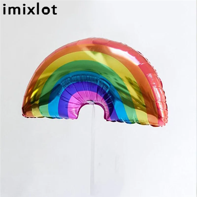 Imixlot Rainbow Unicorn Helium Foil воздушный шарик на день рождения ребенка принадлежности для