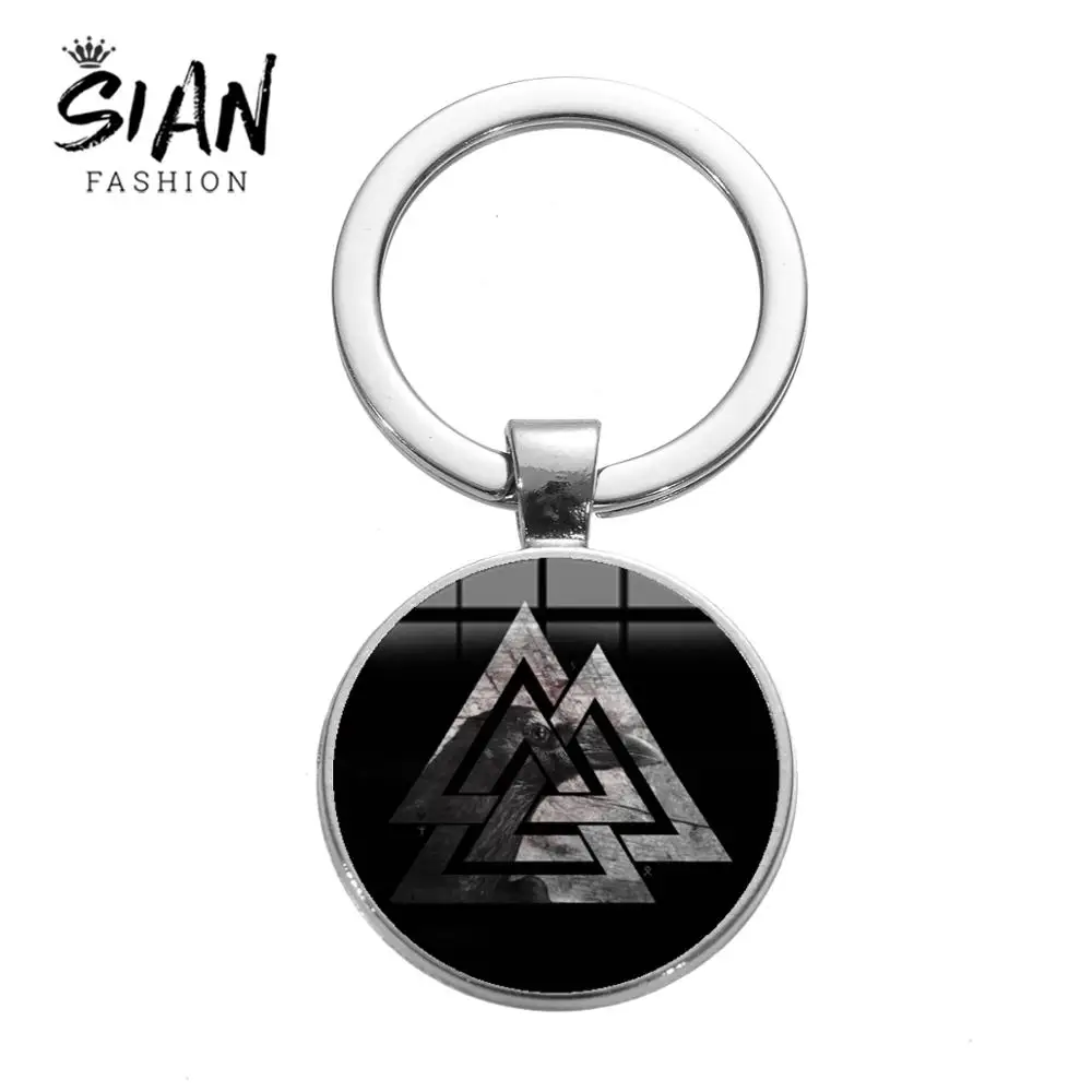 Азиатских языческий Амулет брелок для ключей славянские Норвегия Valknut викингов