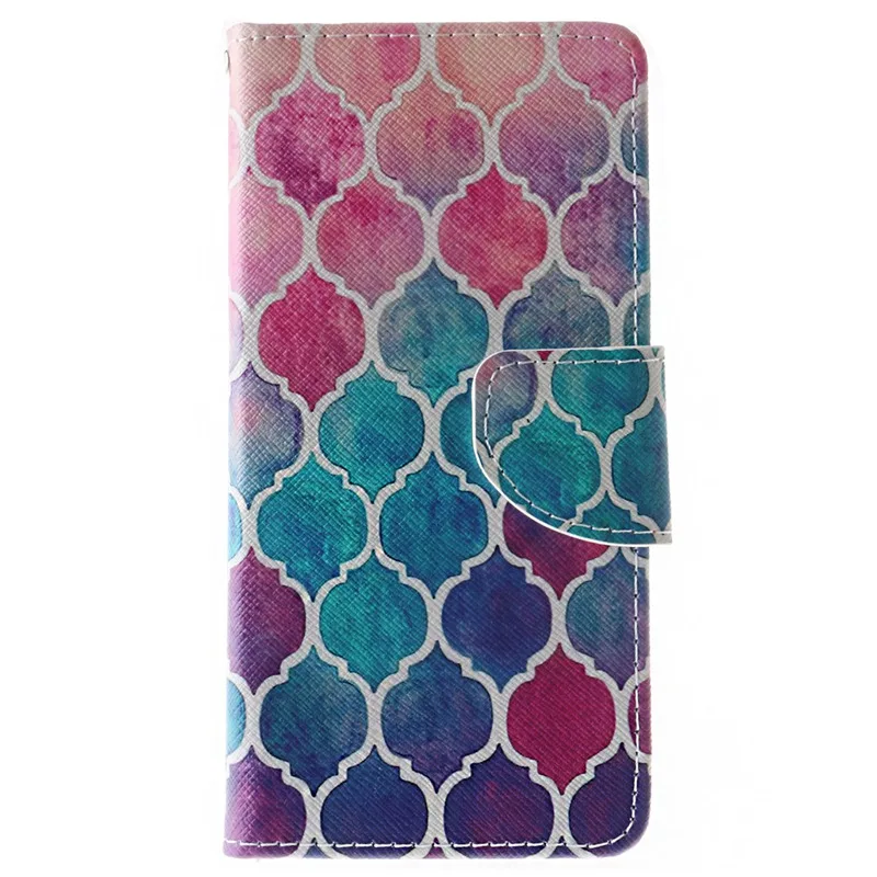 2016 New Colour Prismatic Flower Wallet Leather For Samsung Galaxy S7 edge G9300 Luruxy Case Cover |