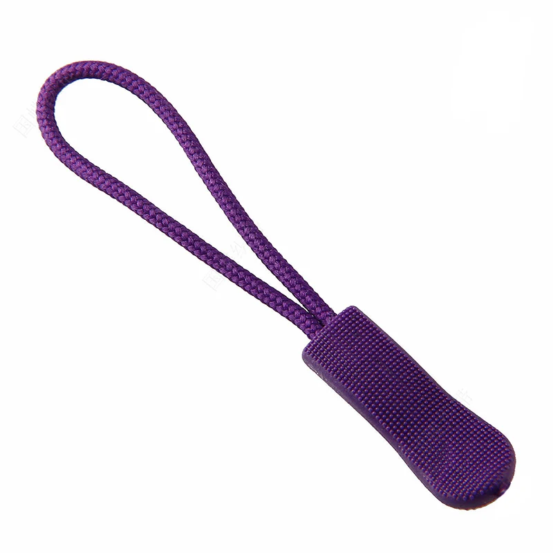 Purple zipper puller 10 шт., цветная сумка на молнии, тактический рюкзак, подходит для веревок, фиксатор, застежка-молния, аксессуары, Съемник на молнии, сделай сам, головка на молнии - Цвет: Purple zipper puller
