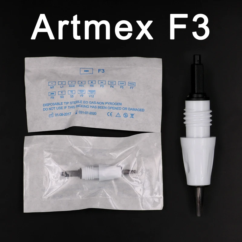 

High quality original 20Pcs/Lot F3 3Flat needle Artmex V6 V8 Tattoo Machine Needle 3F Permanent Makeup Eyeliner Eyebrow Needles
