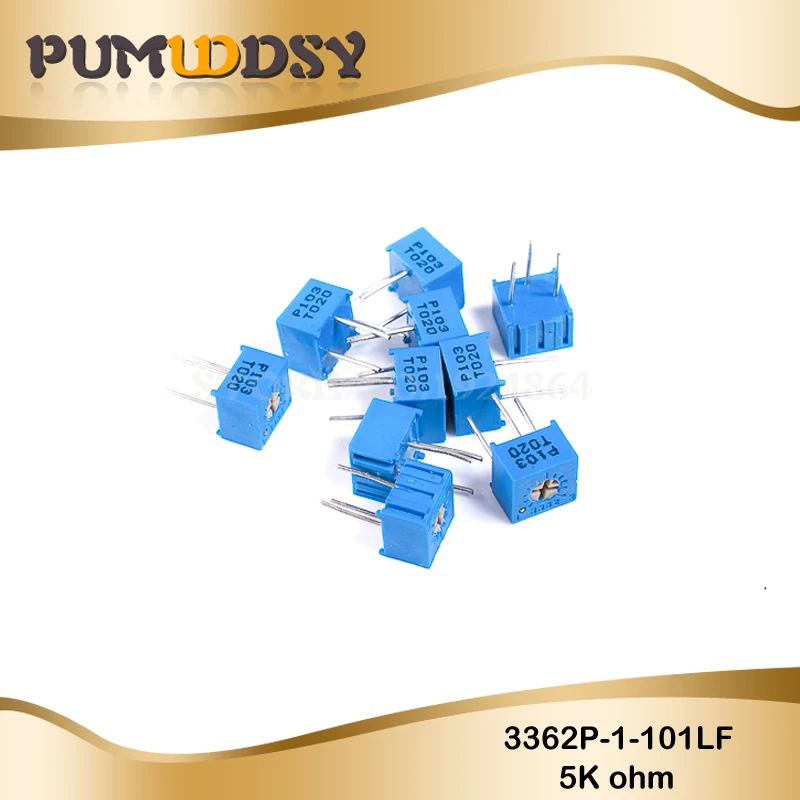 10 шт. 3362P-1-502LF 3362 P 5K ohm 3362P-1-502 3362P-502 3362 P502 502 триммер регулируемый резистор потенциометра