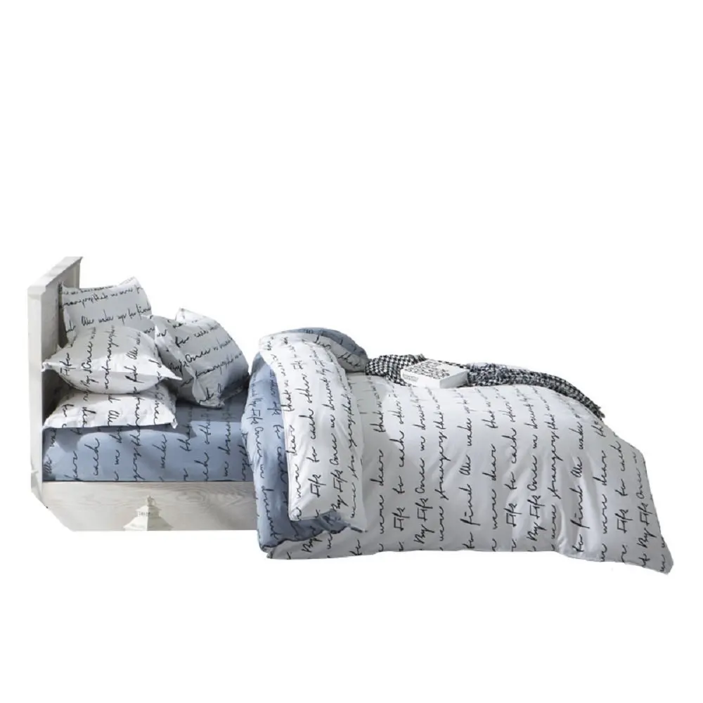 Комплект постельного белья с надписью Love для девочек мальчиков 3 предмета бело