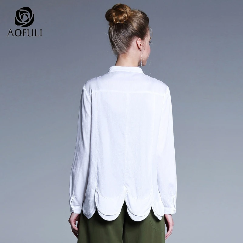 Хлопковая рубашка большого размера L ~ 3XL 4XL Новинка осени 2019 тонкие топы с