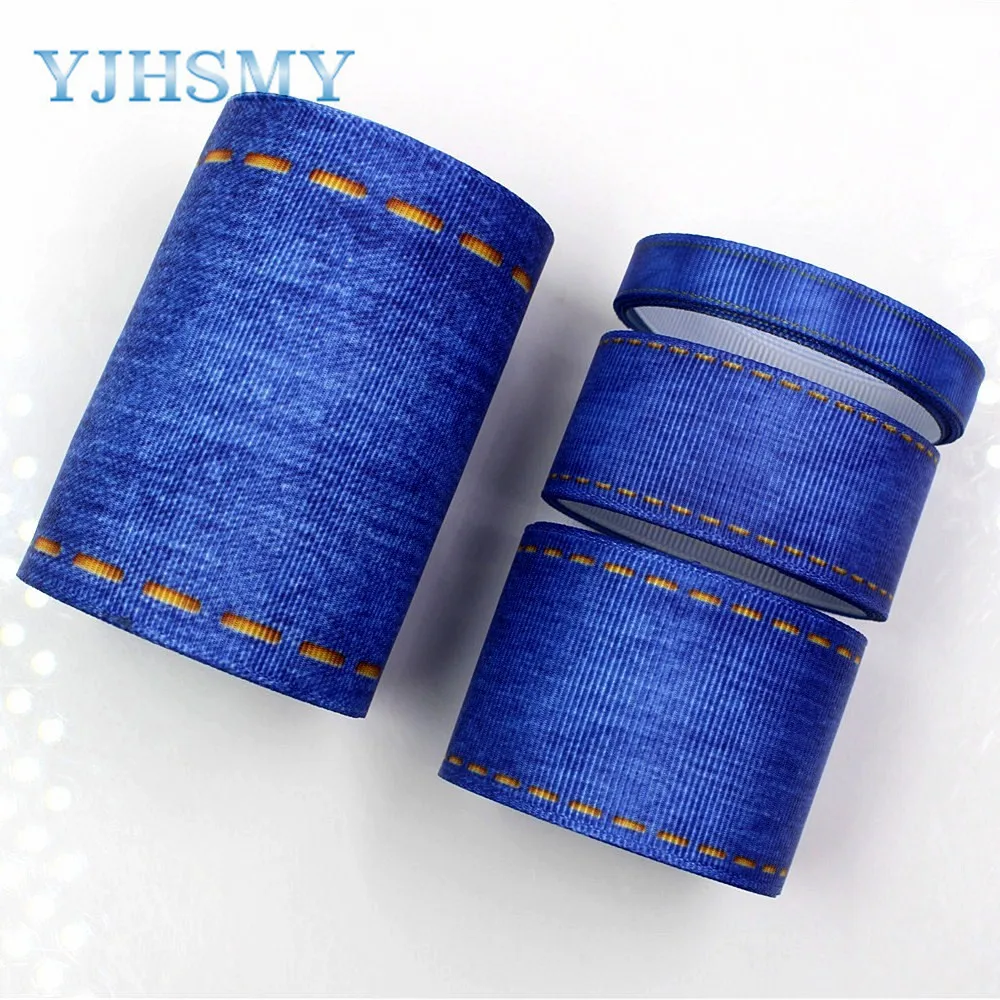 YJHSMY Φ 10 ярдов 10/25/38/75 мм серия джинсов принтованные корсажные ленты DIY аксессуары