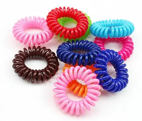 Оптовая продажа эластичная резинка для волос с телефонной линией женские