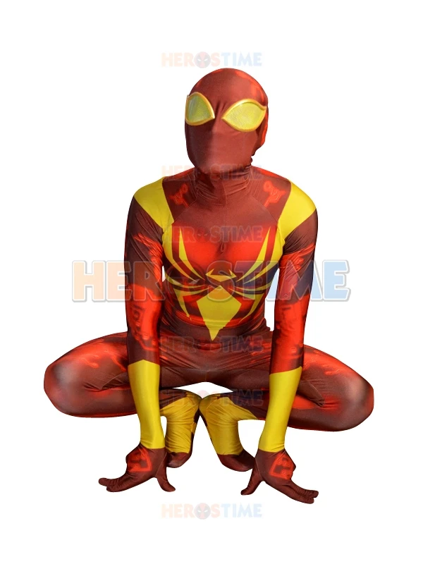 Новейший костюм Железного Человека-паука с 3D принтом лайкра спандекс полный