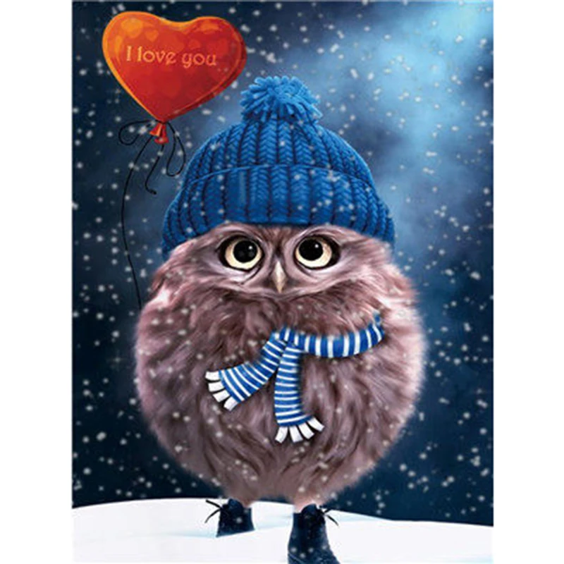 Бескаркасная картина DIY живопись по номерам Сова животные акриловые наборы