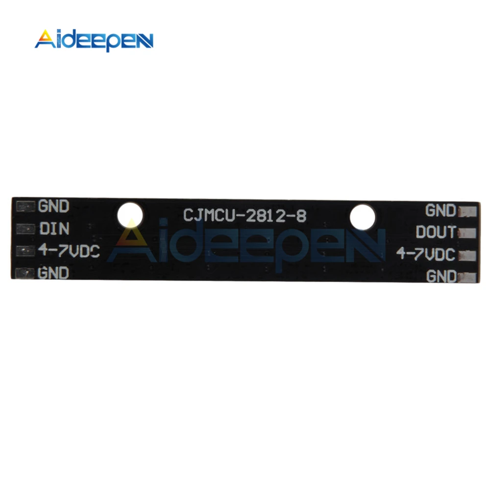 WS2812 WS2812B WS 2811 5050 RGB Светодиодная лампа панель модуль 5 в 8 канальный битный Радужный