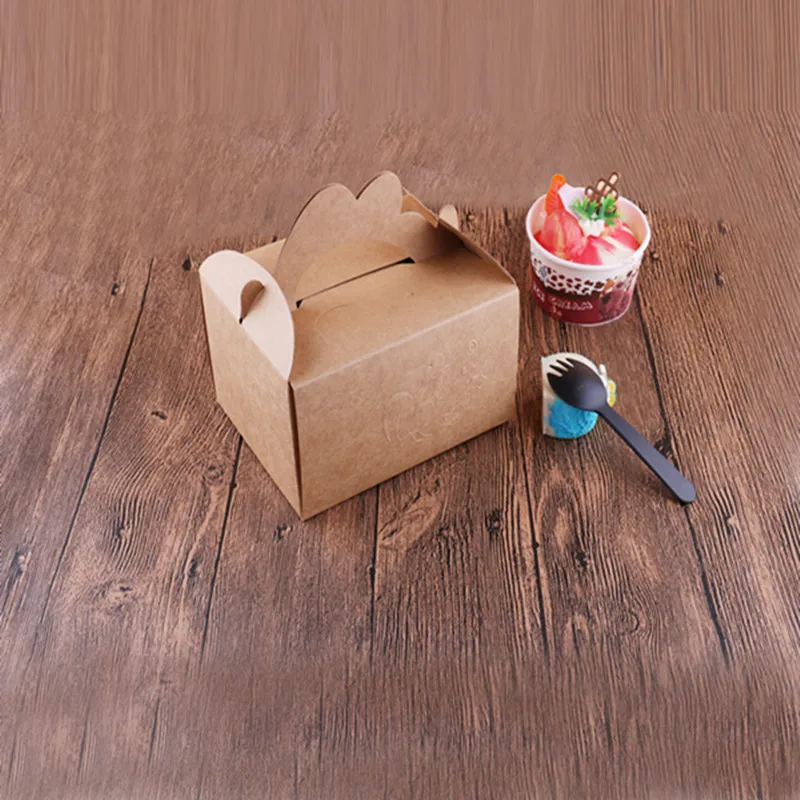 Коробка из крафт бумаги для конфет 15x12x8 3 см 2 шт./компл. подарочный пакет свадебный