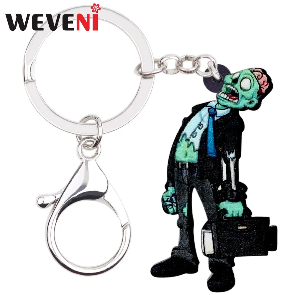 WEVENI акриловый брелок для ключей Хэллоуина офиса зомби ювелирные изделия оптом