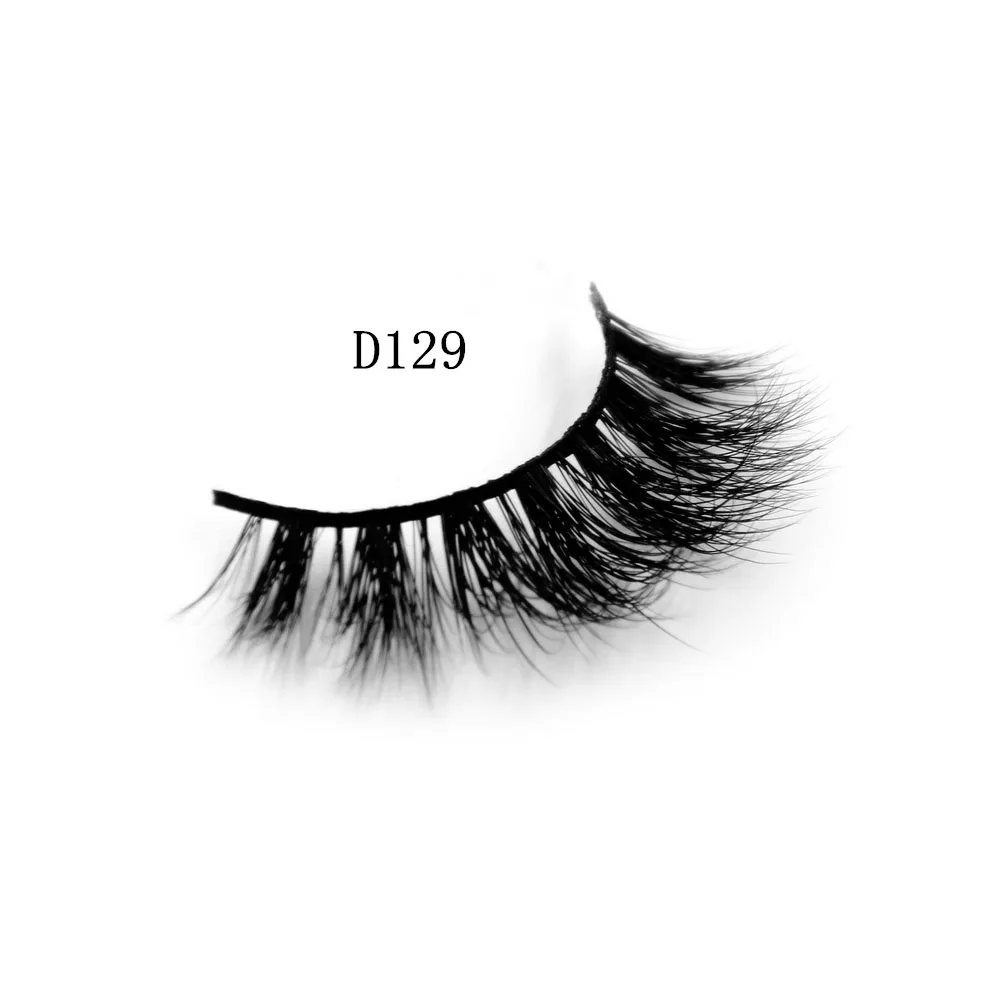 

2017 New 3D 100% Mink Hair False Eyelashes Hand-made Curling Thick Natural Long With High Quality For Beauty Makeup D129