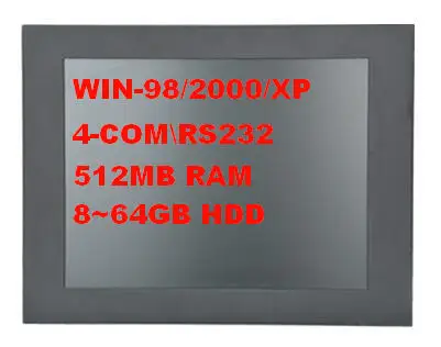 New 10.4 inch industrial touch panel PC For Intel 855GM 855 512MB LPT DOM LAN 4 COM RS232 800x600 LCD Industrial Tablet win-982K |