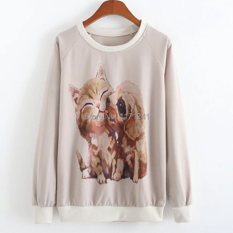 2014 winter women's loose-fitting long-sleeved pullover with a brand print design women sweater knitting cardigan | Женская одежда