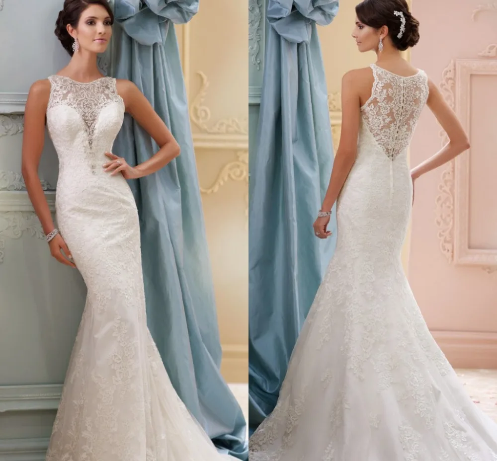 Discount Luxury V Neck Wedding dress Vestido De Novia Lace Back Bridal Dress Elegant Mermaid Bride Gown | Свадьбы и торжества