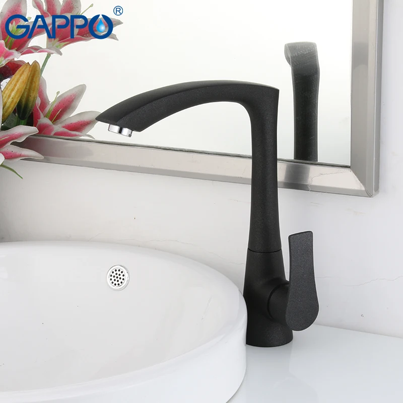 

GAPPO Basin Faucet deck mount waterfall basin mixer taps black bathroom basin mixer faucet waterfall faucets llave de agua