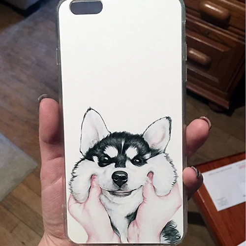 Милый Забавный собака печать фотографий мобильного телефона чехол для iPhone 6 S