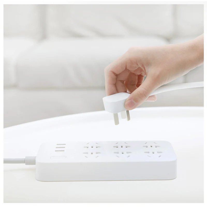 Оригинальный Xiaomi MiJia Smart Power Strip 2A Быстрая зарядка 3 USB удлинитель штепсельная вилка