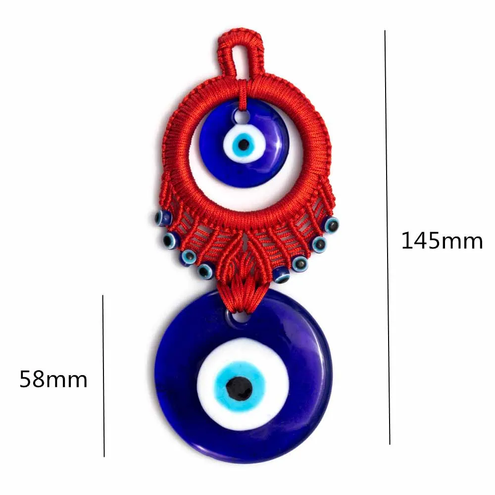 Lucky Eye Плетеный настенный индейка злой брелок для ключей в форме глаза красочный стеклянный брелок для ключей ювелирные изделия изготовление ручной работы EY1061