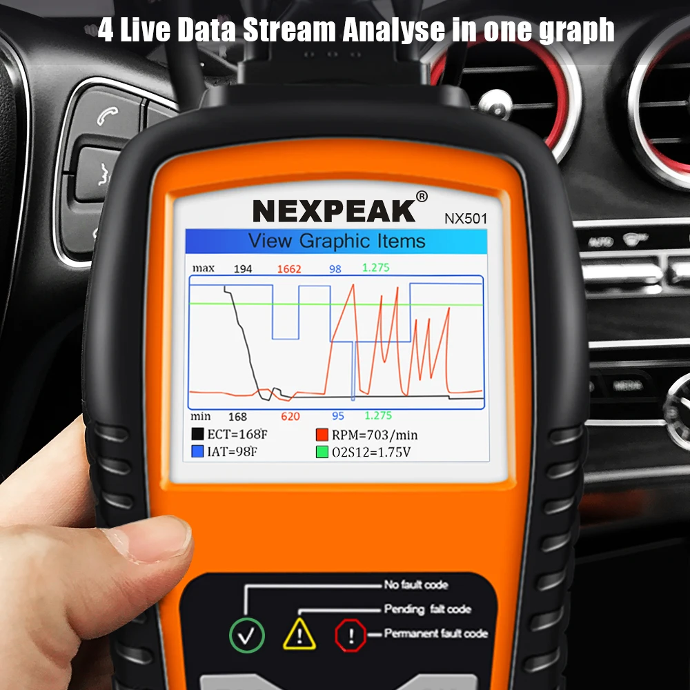 OBD2 Авто сканер nexпика NX501 OBD 2 код ридер автомобильный диагностический инструмент Универсальный OBD Код двигателя ридер