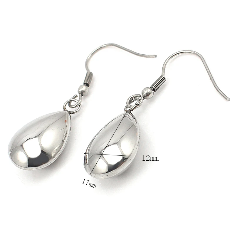 Современные ювелирные 316L из нержавеющей стали Silver Water Drop Серьги для женщин