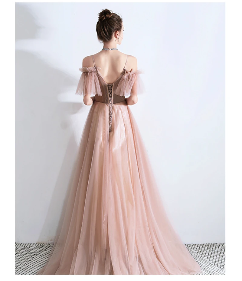 SSYFashion/Новые элегантные длинные вечерние платья для банкета, вечерние платья с блестками и бисером, вечерние платья длиной до пола