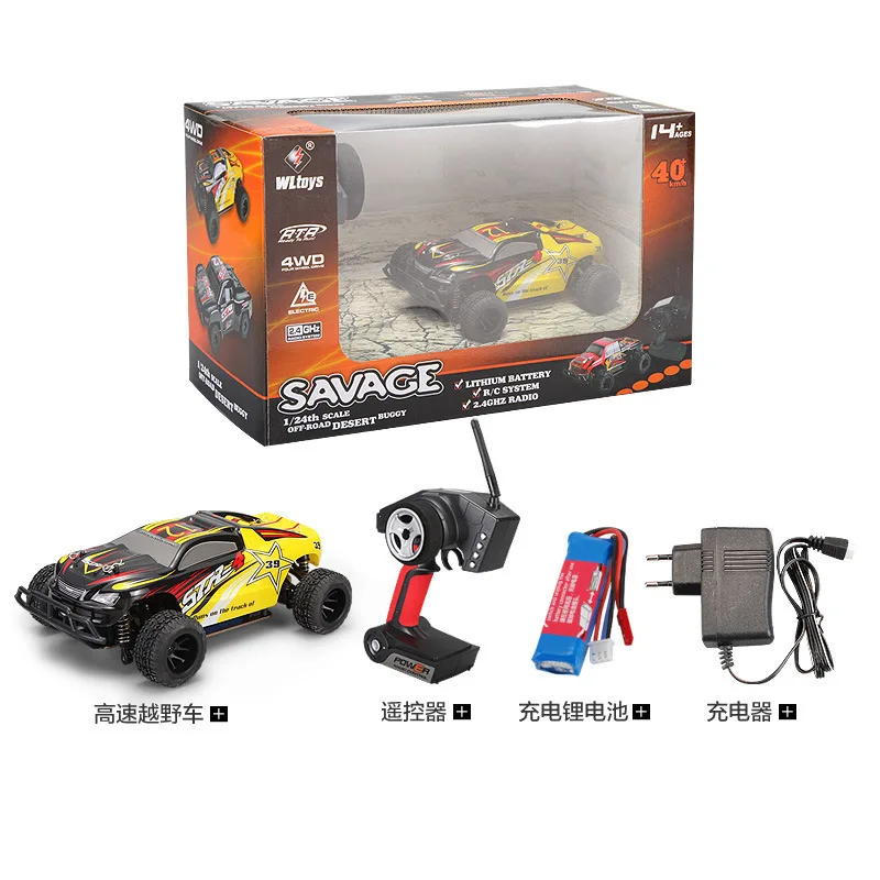 WLtoys A222 A232 1/24 2,4G электрический матовый 4WD RTR RC автомобиль внедорожный Багги рождественские подарки RC игрушки детские игрушки подарок
