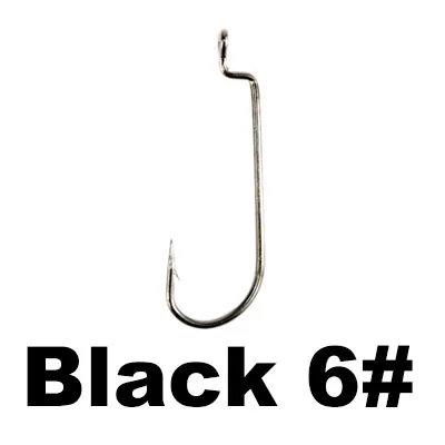 JACKFISH 50 шт./лот Высокоуглеродистая сталь рыболовный крючок черный кривошипный крючок Приманка Крючок под червя с отверстием рыболовные крючки - Цвет: Белый