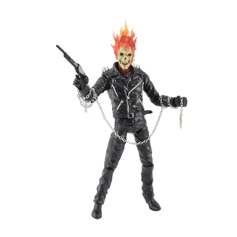 Ghost Rider фигурку ПВХ Marvel Джонни Blaze Коллекционная модель игрушки 23 см|Игровые