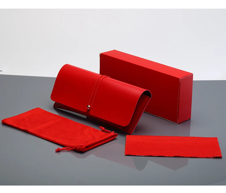 RED WHO CUTIE из искусственной кожи Чехол для очков Модные солнцезащитные очки Органайзер держатель для хранения очков ретро коробка для очков Прямая поставка - Цвет: RED