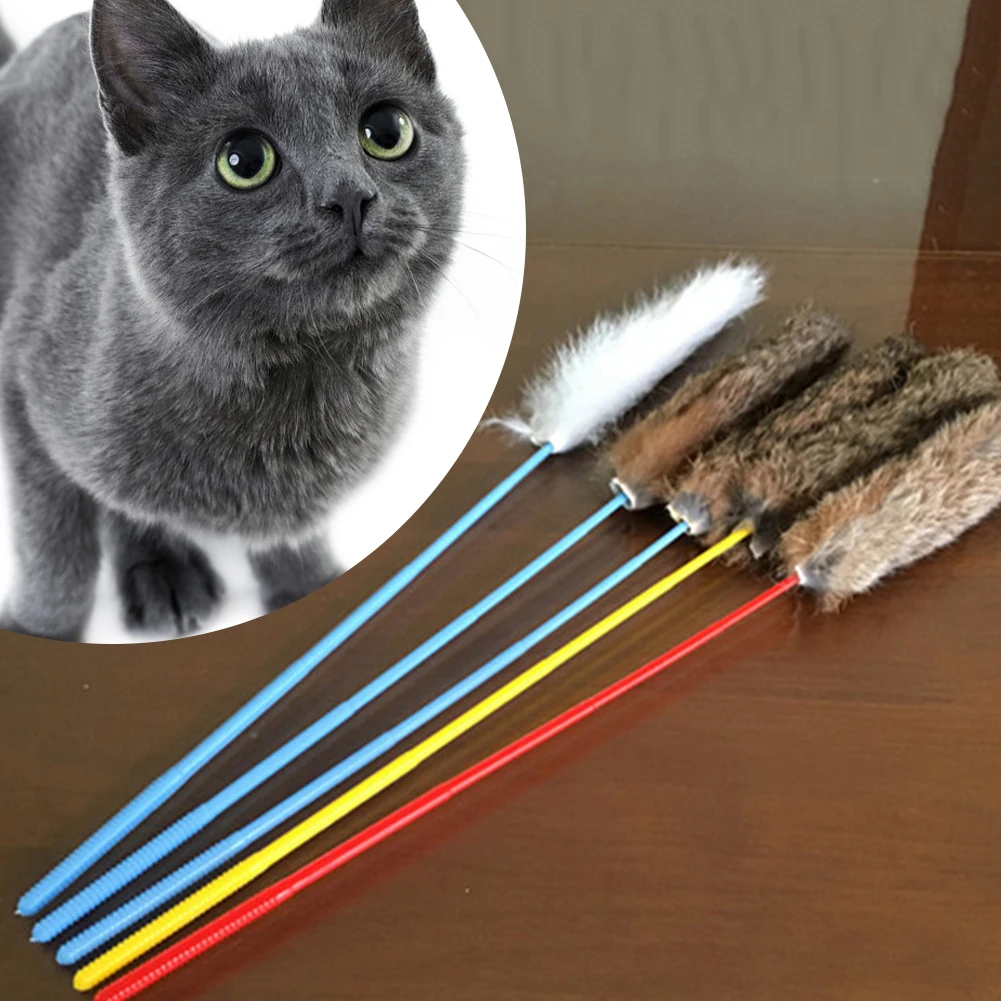 1 шт. Забавный котенок игрушка кошка плюшевая палочка-Дразнилка стержень собака