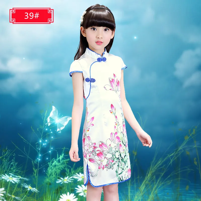 Fashion Girl Chinese Dress New Year Birthday Party Gift Qipao For Young 3-8 Years Kids Vestidos Clothes | Детская одежда и обувь