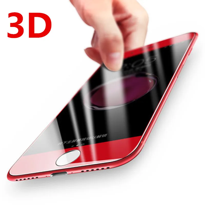 0.26 мм 9 h для iphone 7 закаленное стекло мягкий край протектор экрана фильм 3d полное