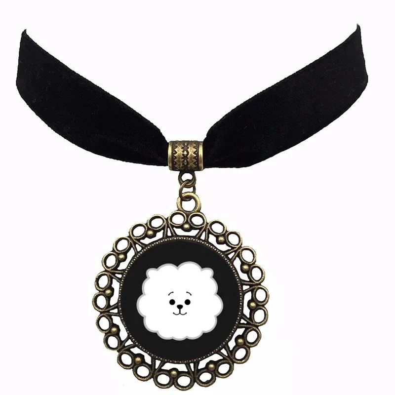 Oppa Bt21 bangtan boys BTS Velvet Cloth Punk Gothic choker necklace short | Украшения и аксессуары