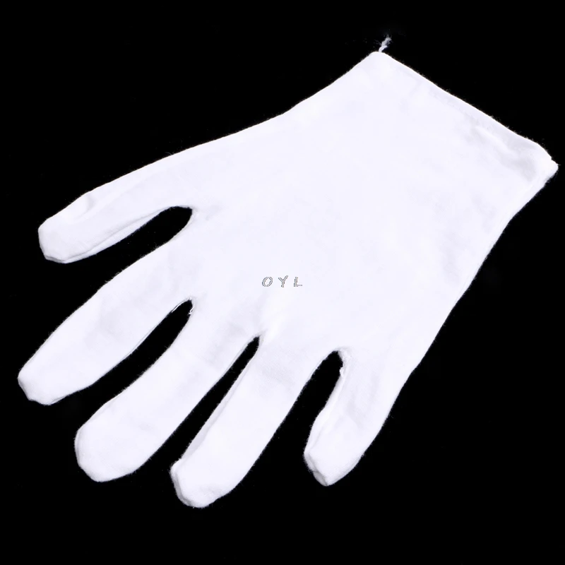 Перчатки белые хлопковые легкие 1 пара | Безопасность и защита - Фото №1
