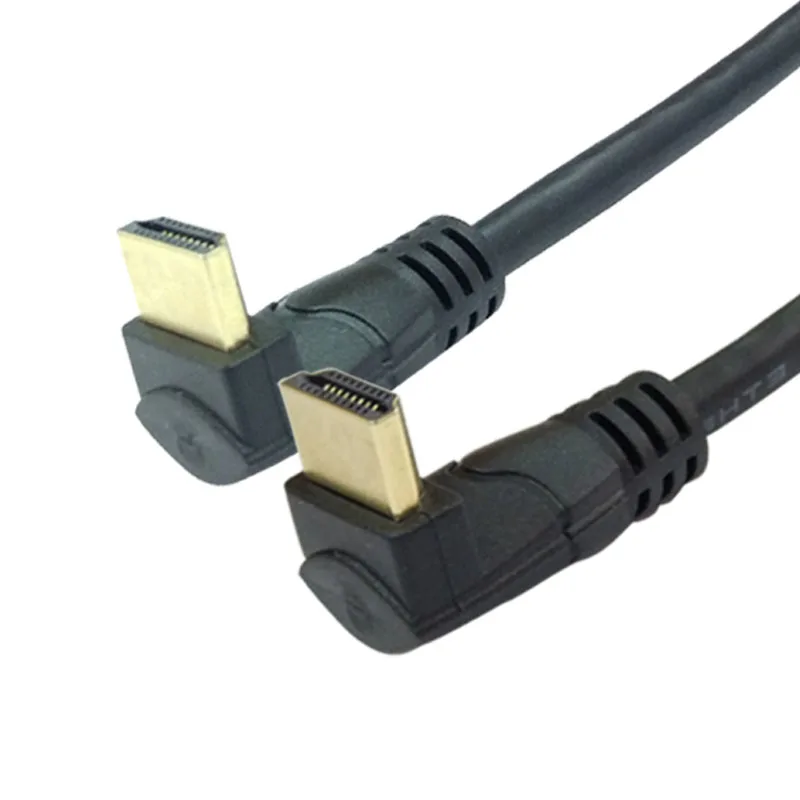 DAN speed 1080P 4K HDMI 2,0 HDMI кабель MaleUp to Up угловой высокоскоростной для xbox HDTV DVD видео 0,3 м 0,6 м 1,8 м